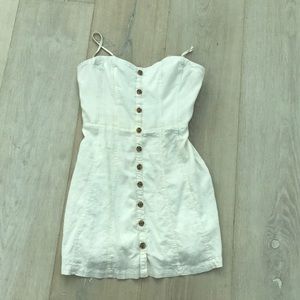 Off White Dress Corset Like Top